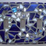 Blue Mosaic Light Switch Cover - Sold