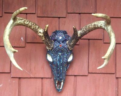 AB Beaded Deer Skull