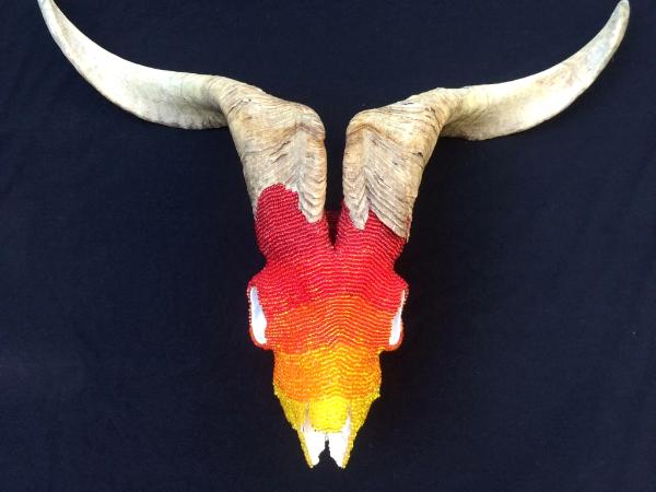 Beaded Goat Skull