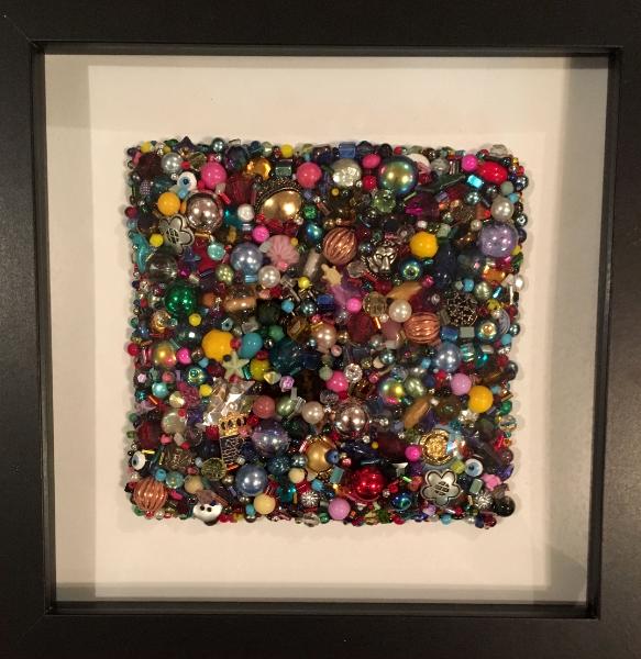 Untitled Beaded Square II - Framed