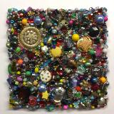 Untitled Beaded Square IV - Unframed