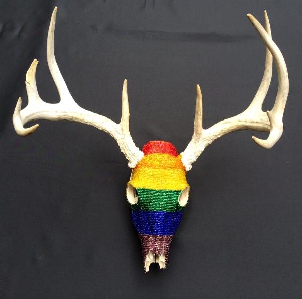 Rainbow Deer Skull