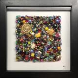 Untitled Beaded Square IV - Framed 